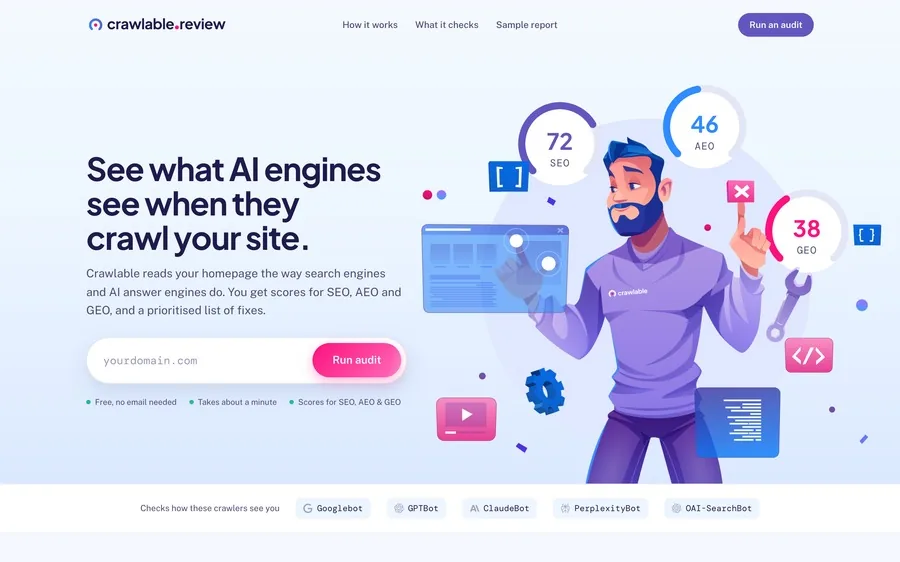 Crawlable website