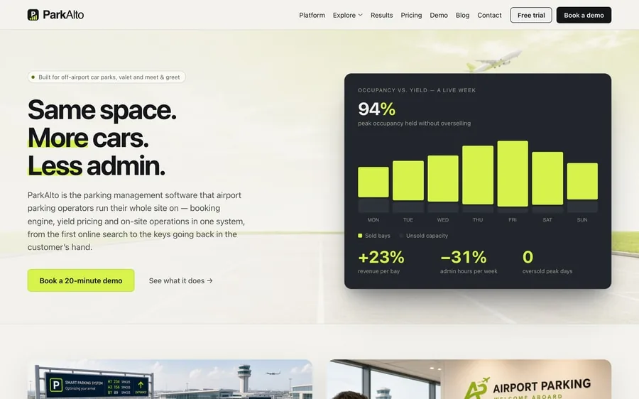 ParkAlto website