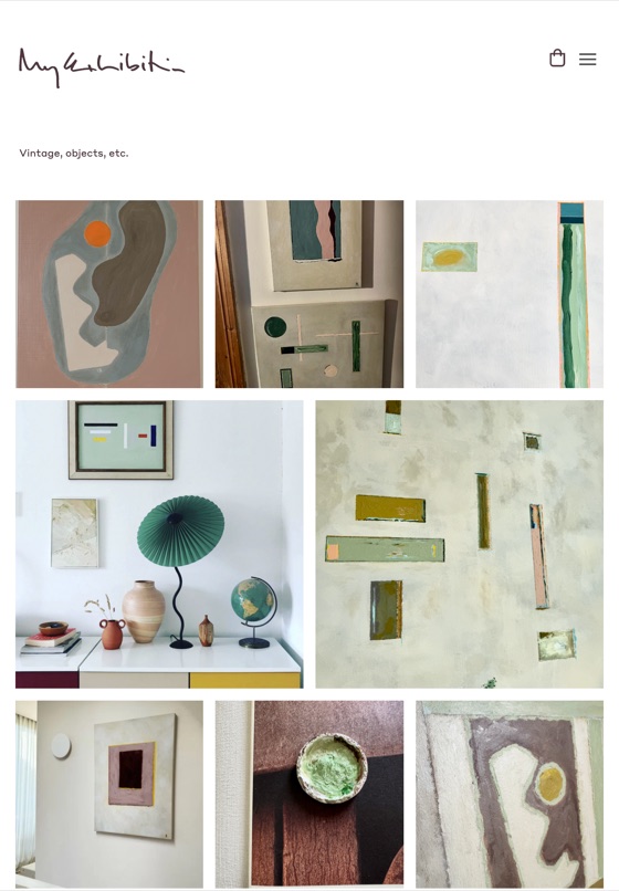 My Exhibition website on a tablet